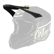 Der O'NEAL Visor 5SRS Polyacrylite Helmet RESEDA ist ein schwarz-beiger Integralhelm für Motocross mit Visier und dem markanten Markennamen „O'NEAL“ auf der Seite. Er verfügt über eckige Designelemente und ein Mesh-Belüftungssystem an der Vorderseite für verbesserte Atmungsaktivität.