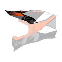 Der O'NEAL Visor F-SRS Helm GLITCH ist ein eleganter Motocross-Helm in einer Kombination aus Schwarz, Weiß, Orange und Grau. Er verfügt über ein Visier und Belüftungsdetails für optimale Luftzirkulation.