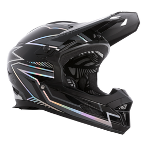 Der O'NEAL FURY Helm RAPID ist ein eleganter schwarzer Integralhelm für Motocross mit geometrischem Design und schillernden Akzenten. Inspiriert vom FURY ABS Mountainbike Helm verfügt er über ein großes Visier für verbesserten Schutz, Belüftungsöffnungen für Atmungsaktivität und zusätzliche Funktionen für ultimative Sicherheit und Komfort.