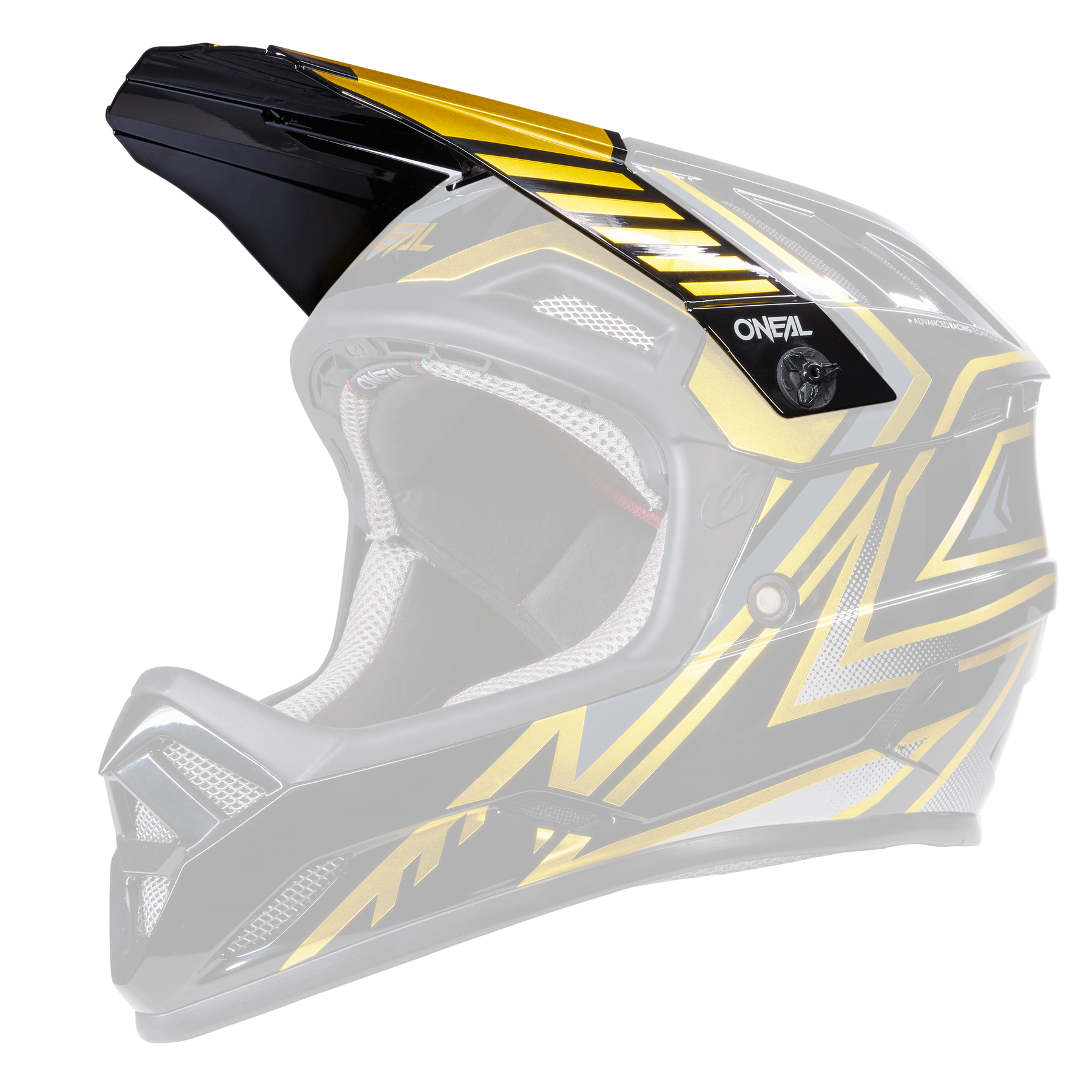 Der O'NEAL Visor BACKFLIP Helmet KNOX ist ein schwarz-gelber Integralhelm mit elegantem Design. Er zeichnet sich durch eckige Muster und ein markantes O'NEAL-Branding aus. Der Helm verfügt über Belüftungsöffnungen für optimale Luftzirkulation, ein gepolstertes Innenfutter und einen Kinnschutz für zusätzlichen Schutz.