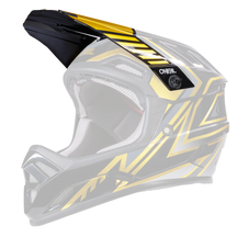 Der O'NEAL Visor BACKFLIP Helmet KNOX ist ein schwarz-gelber Integralhelm mit elegantem Design. Er zeichnet sich durch eckige Muster und ein markantes O'NEAL-Branding aus. Der Helm verfügt über Belüftungsöffnungen für optimale Luftzirkulation, ein gepolstertes Innenfutter und einen Kinnschutz für zusätzlichen Schutz.