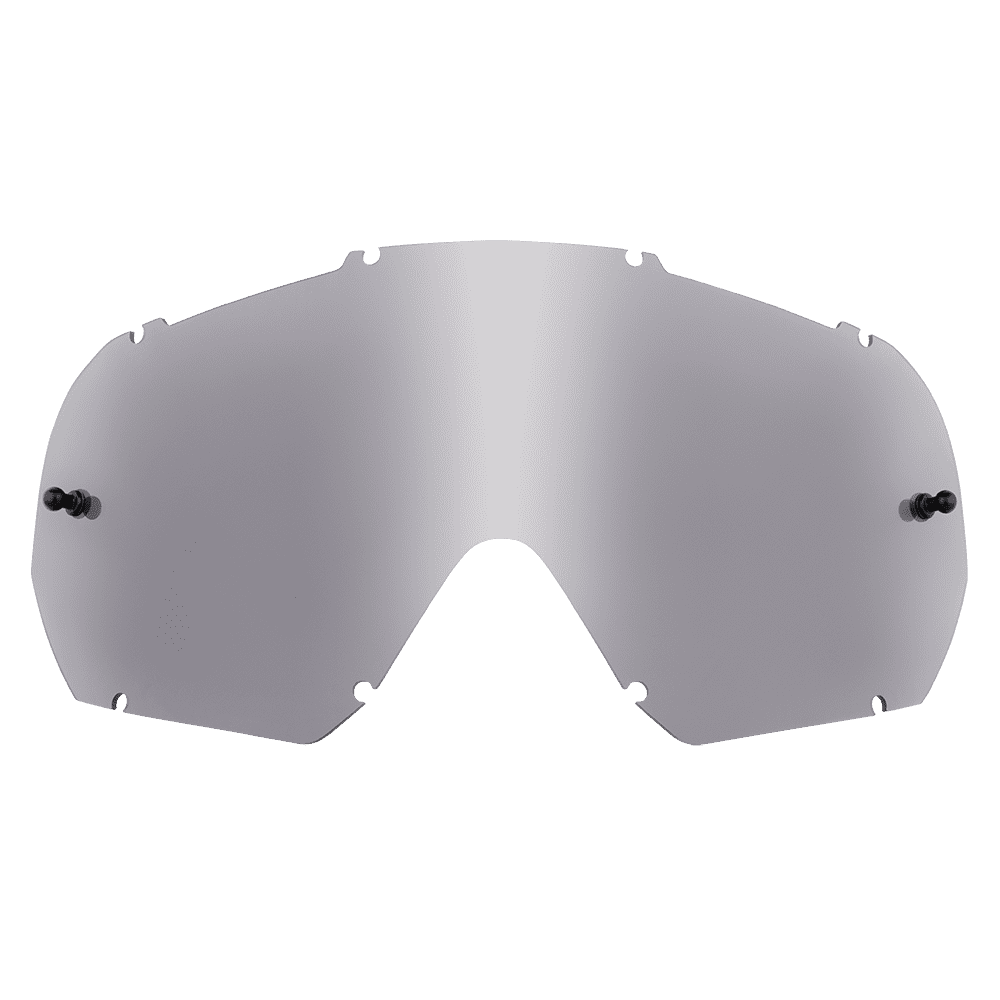 Die O'NEAL B-10 Goggle - Spare Lens von O'NEAL ist eine transparente, leicht getönte Linse, die für den Einsatz in einer Schutzbrille konzipiert ist. Sie verfügt über Befestigungspunkte auf jeder Seite und hat eine gebogene Oberkante mit einer Öffnung an der Unterseite, die den Augen bei Aktivitäten wie Sport oder Industriearbeit Schutz bietet.